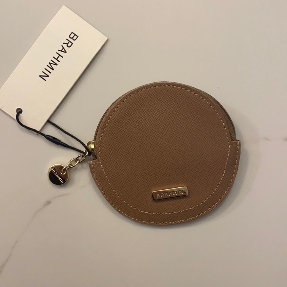 Brahmin change purse brownish/tan